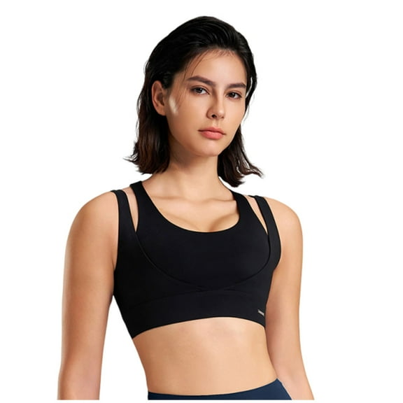 DISKEBUISS Full Coverage Push Up Yoga Bra - Women's Comfy Fit Fitness Workout Support Bras for Woman