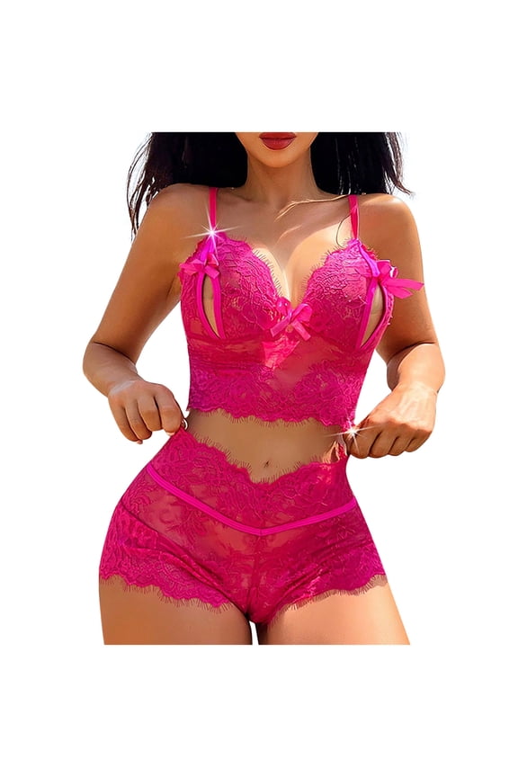 Lingerie for Women Lace Sheer Holey Breathable Nightgown Size S-XL