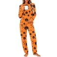 thumbnail image 1 of DISKEBUISS Pajama Sets for Women Halloween Print Long Sleeve Tops & Pants 2 Piece Casual Home Comfort, 1 of 5