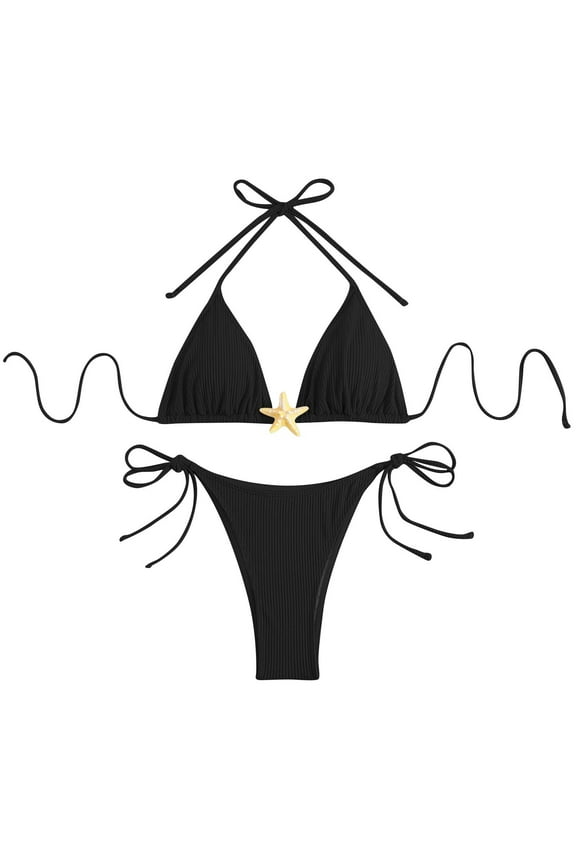 Swimsuit for Women Summer Adjustable Straps Padded Sexy Flattering High Cut Bikinis for Beach Outings