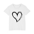 thumbnail image 1 of DISKEBUISS Tops for Girls - Cute Fashion Print Casual Short Sleeve Soft Cotton Blouse Everyday Play & Outing Wear, 1 of 4
