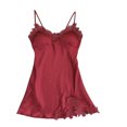 thumbnail image 1 of DISKEBUISS Women Lace Lingerie Solid Color Sexy Spaghetti Strap Nightwear Size S-XXL, 1 of 3