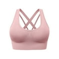 thumbnail image 1 of DISKEBUISS Women's Plus Size Cross-Back Sport Bra - Push Up Seamless Bralette for Yoga - M-3XL, 1 of 9