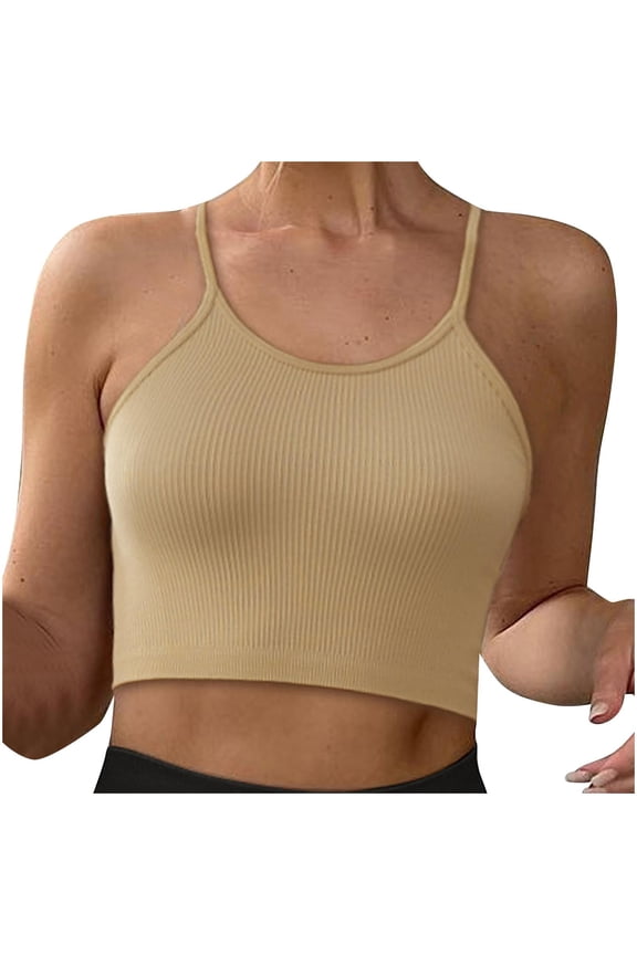 Women's Seamless Bras - Sexy Halter Tummy Control Comfort Bra for Daily Outdoor Walking & Running