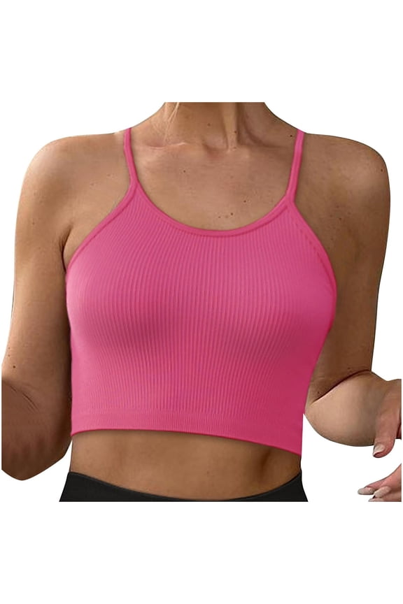Women's Seamless Bras - Sexy Halter Tummy Control Comfort Bra for Daily Outdoor Walking & Running