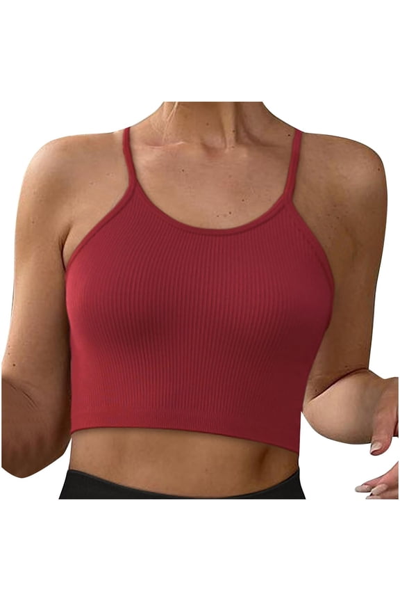 Women's Seamless Bras - Sexy Halter Tummy Control Comfort Bra for Daily Outdoor Walking & Running