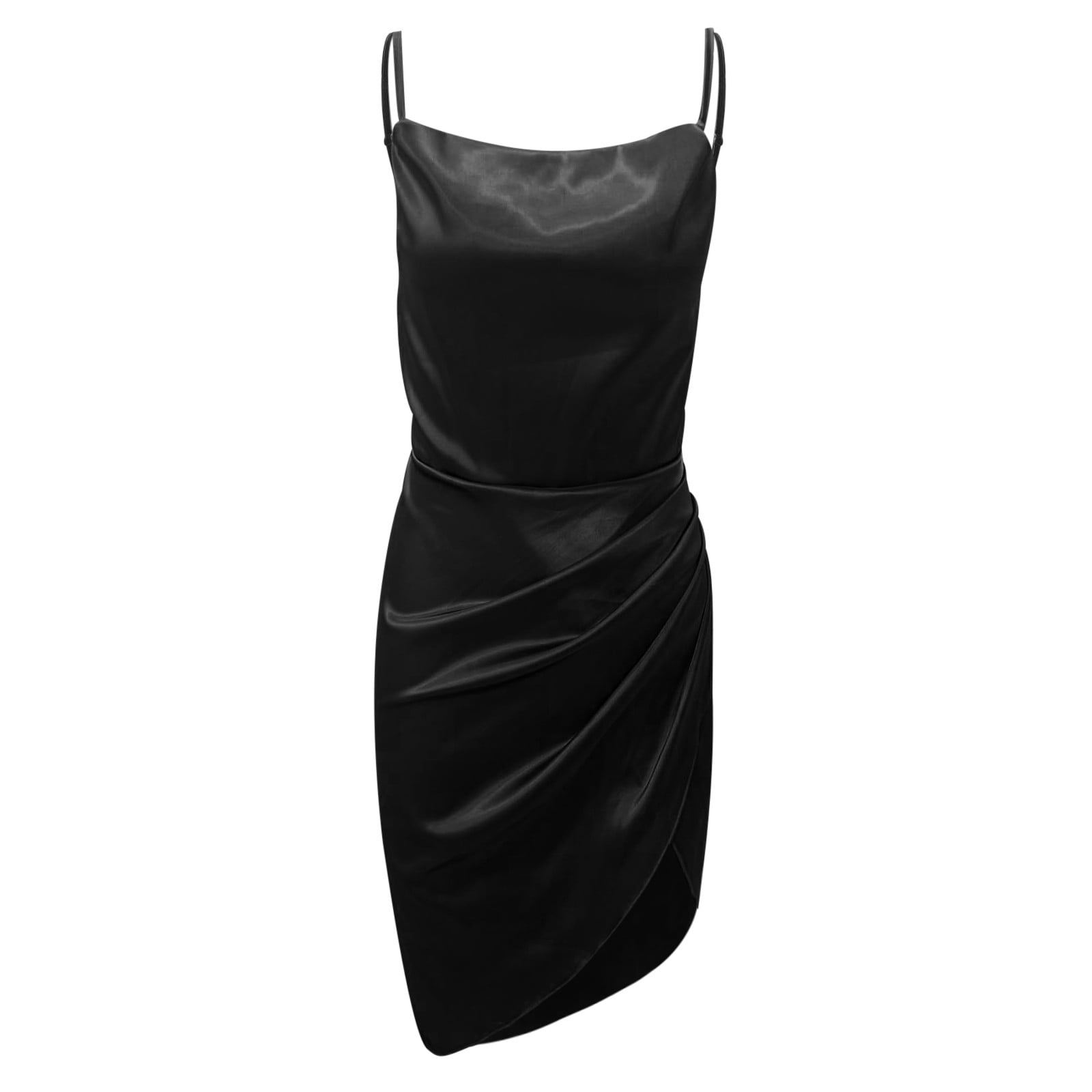 DISKEBUISS Women's Sexy Halter Dresses Backless Split Asymmetrical hem ...