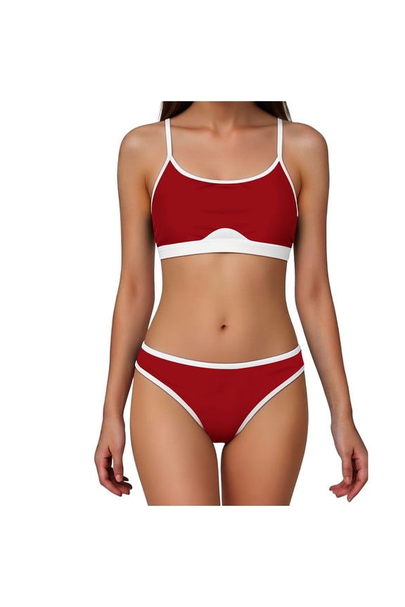 Women's Two Piece Bikini Set - Adjustable Strap High Support Swimsuit Summer Beach Vacation S-3XL