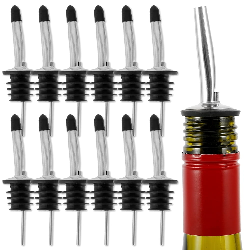 DISNE 12Pcs Stainless Steel Pourers Speed Pourer Liquor Bottle Pourers ...