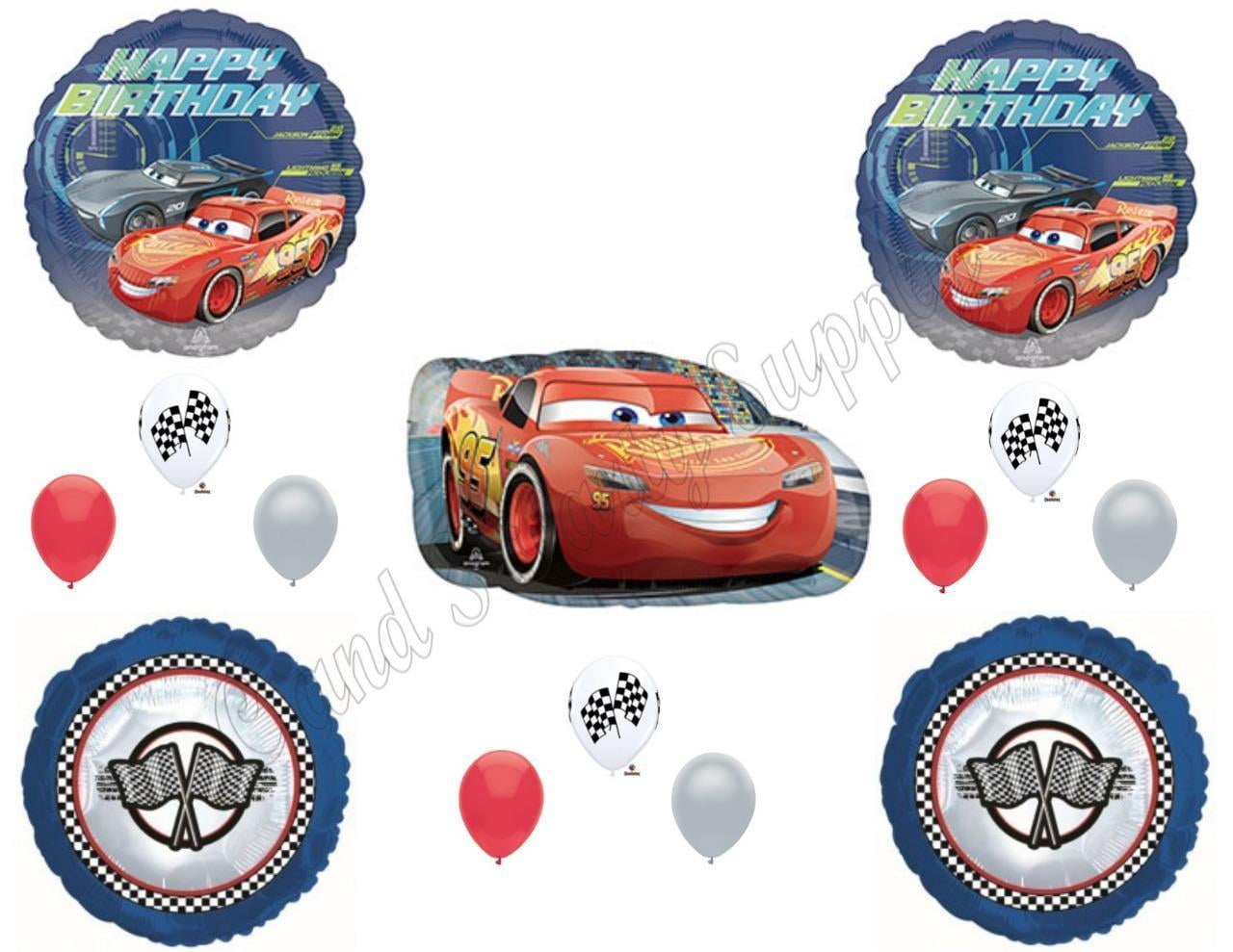 C & S PARTY SUPPLY DISNEY CARS 3 Birthday Party Balloons Decoration Supplies 14 pc Lightning Cruz