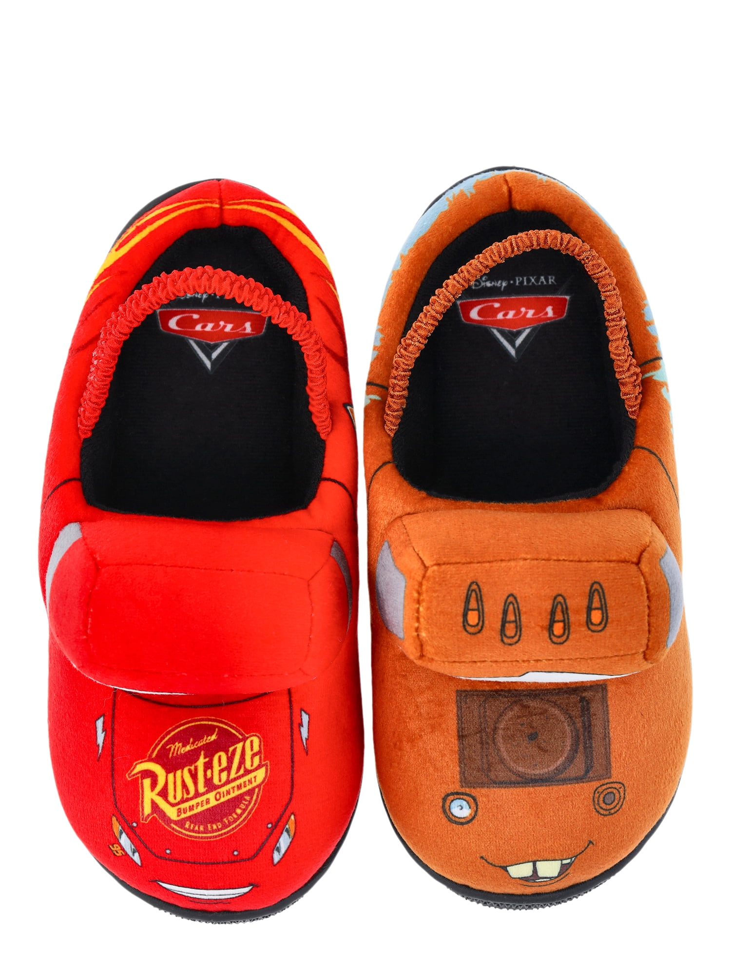 Disney Cars Toddler Boys' 3D Character Slippers with Back Strap