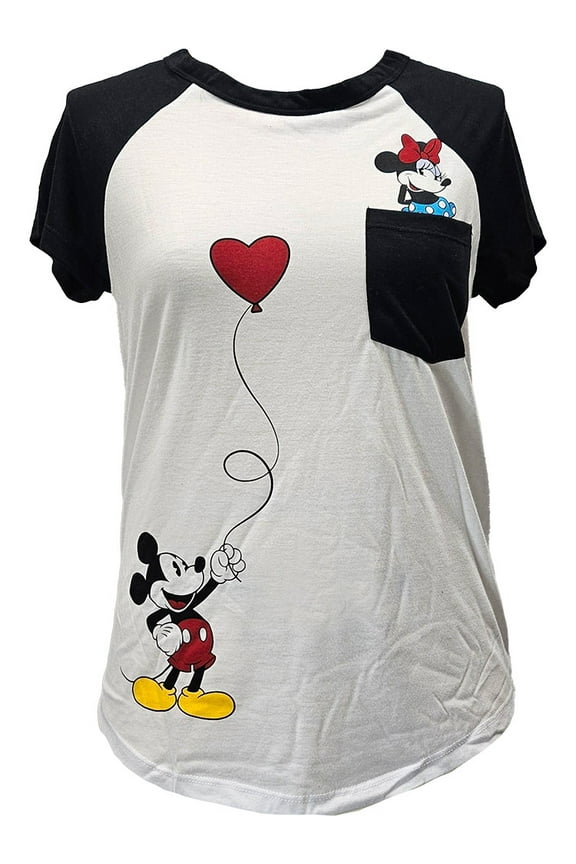 Mickey & Minnie Youth Pocket Tee, XS-L (Girl's)