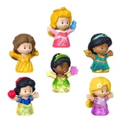 Fisher-Price Little People Disney Princess Shimmer Gowns Figure Set, 6 Characters