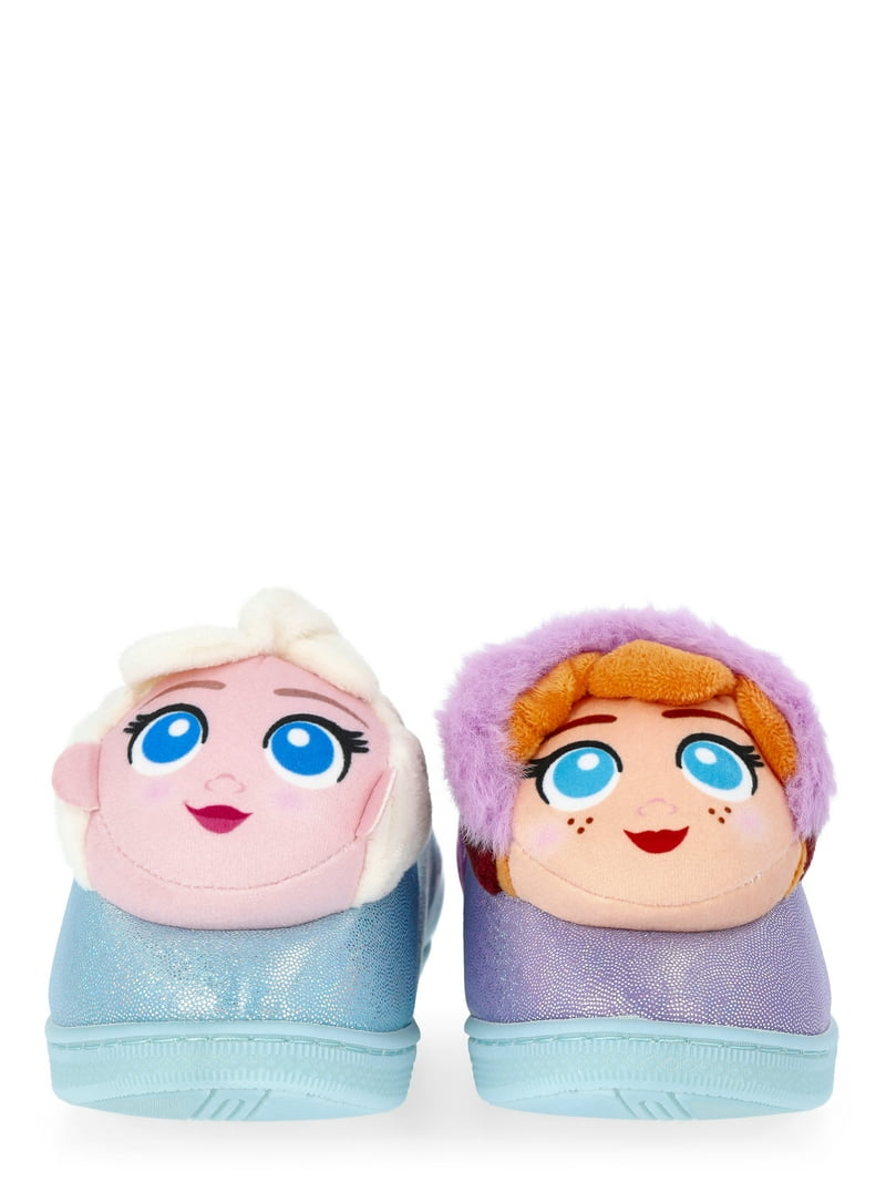 Disney Frozen Toddler Girls 3D Character Slippers with Back Strap