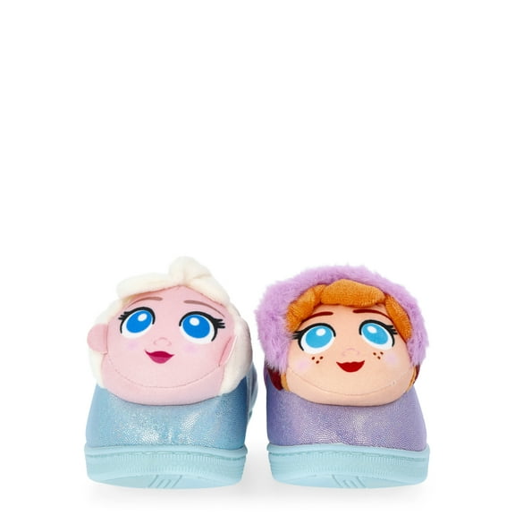 Disney Frozen Toddler Girls 3D Character Slippers with Back Strap