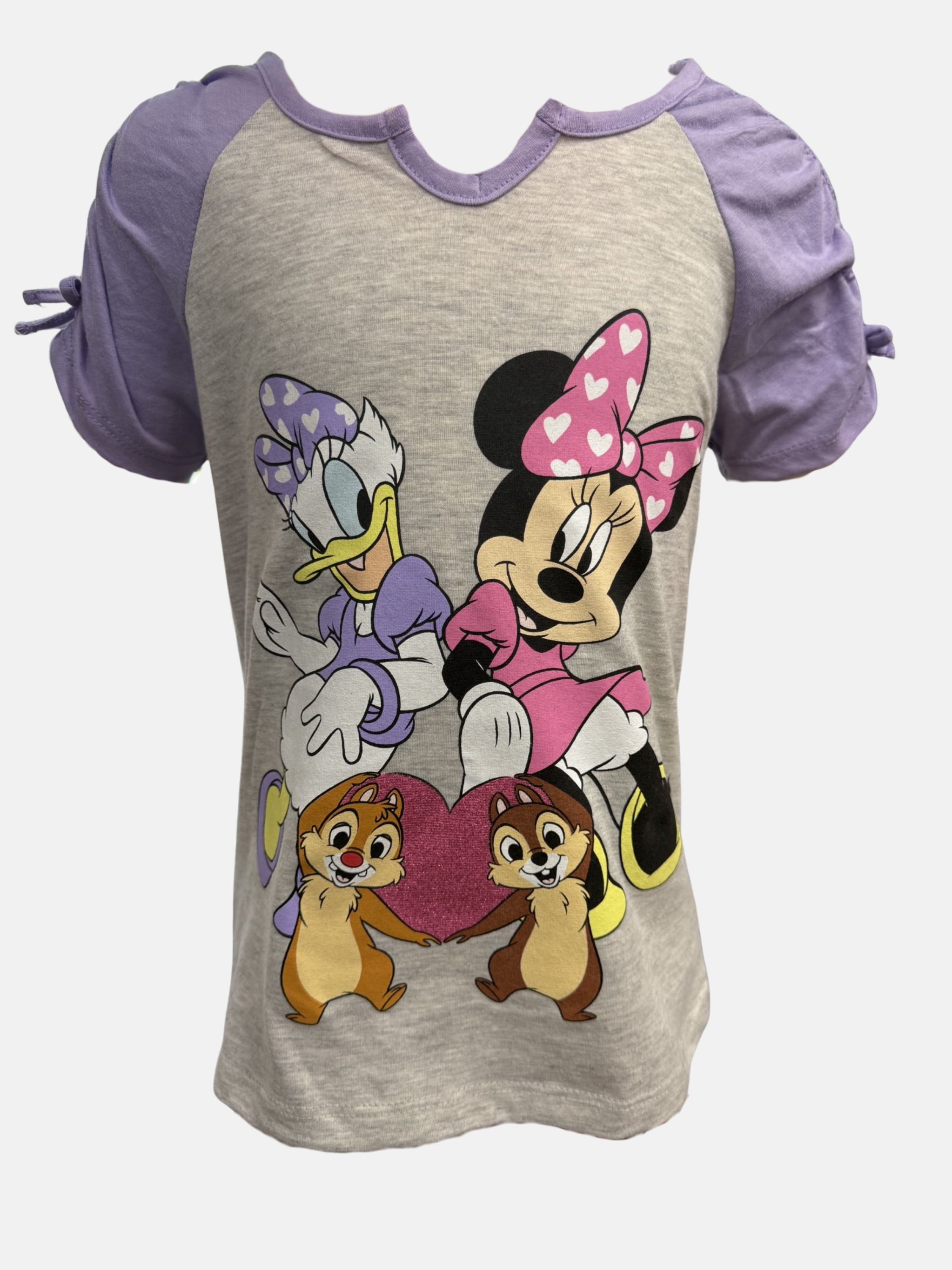 Disney Cinch Sleeve Minnie and Daisy Tee (Girls), XS to L