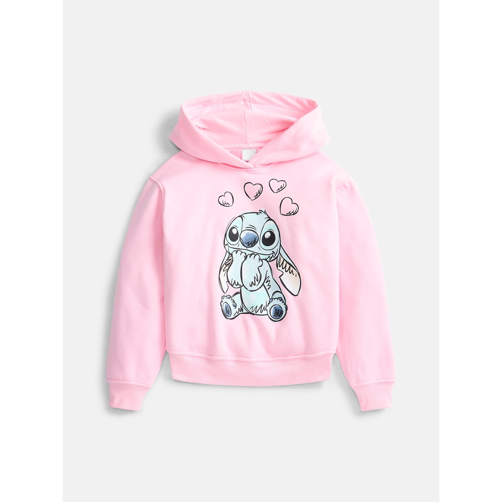 Disney Stitch Girls Graphic Pullover Hoodie with Long Sleeves, Sizes XS-XL