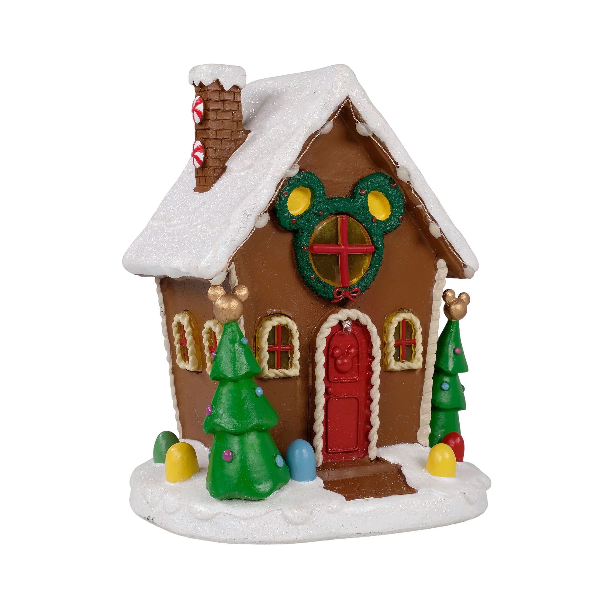 Disney Gingerbread Mickey Wreath House Village Piece