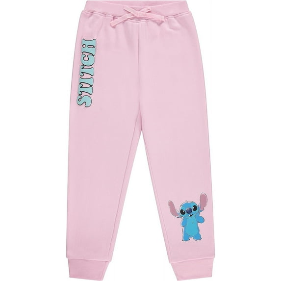 DISNEY Girls Jogger Sweatpants with Lilo and Stitch, Minnie Mouse Prinveses, Little and Big Girls Sizes 4-16