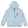 thumbnail image 1 of DISNEY Girls Lilo & Stitch Zip Up Hoodie - Little and Big Girls Sizes 4-16 Light Blue, 1 of 8
