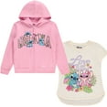 thumbnail image 1 of DISNEY Girls Lilo & Stitch Zip Up Hoodie - Little and Big Girls Sizes 4-16 Pink, 1 of 8