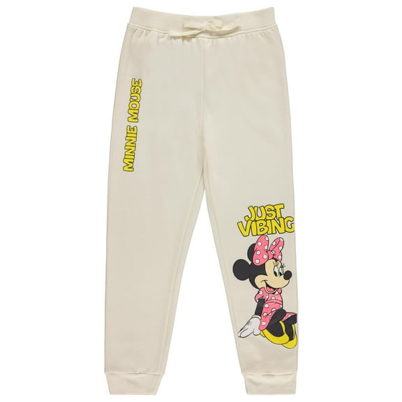 DISNEY Girls Lilo and Stitch Jogger Sweatpants with Minnie Mouse Princesses, Little and Big Girls Sizes 4-16