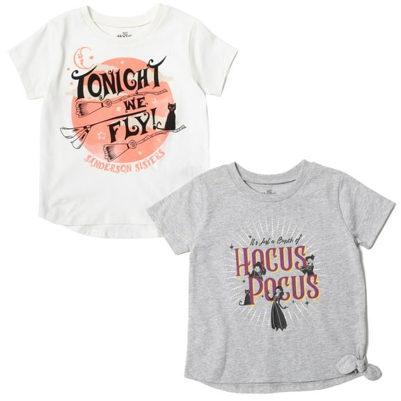 DISNEY Hocus Pocus Big Girls 2 Pack T-Shirts Little Kid to Big