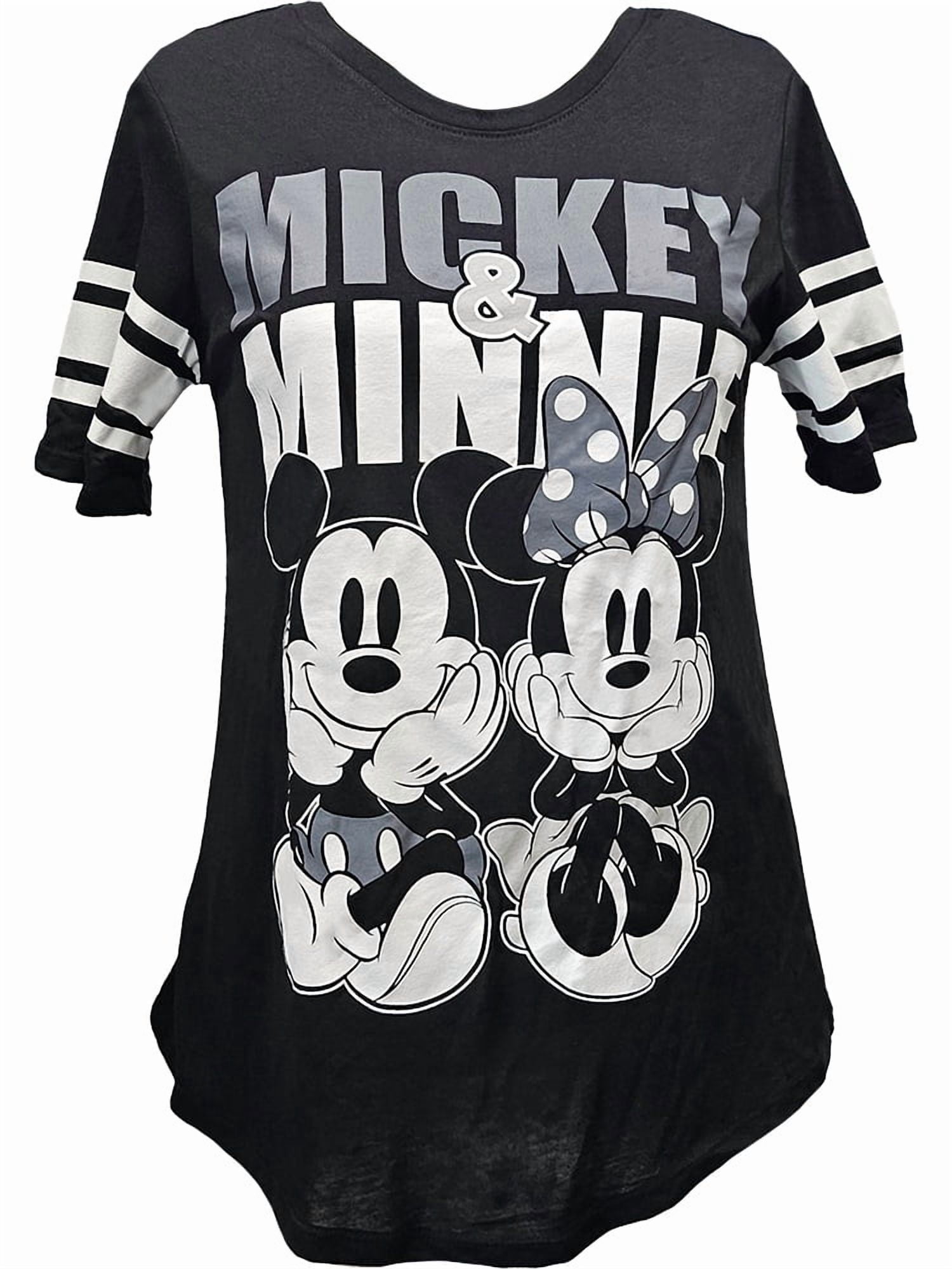 Disney Mickey and Minnie Junior Football Tee, S-3XL (Women's)