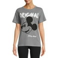 thumbnail image 1 of DISNEY Junior's Mickey Mouse Original Short Sleeve T-Shirt - Junior Ladies Sizes XS-3XL Grey, 1 of 8