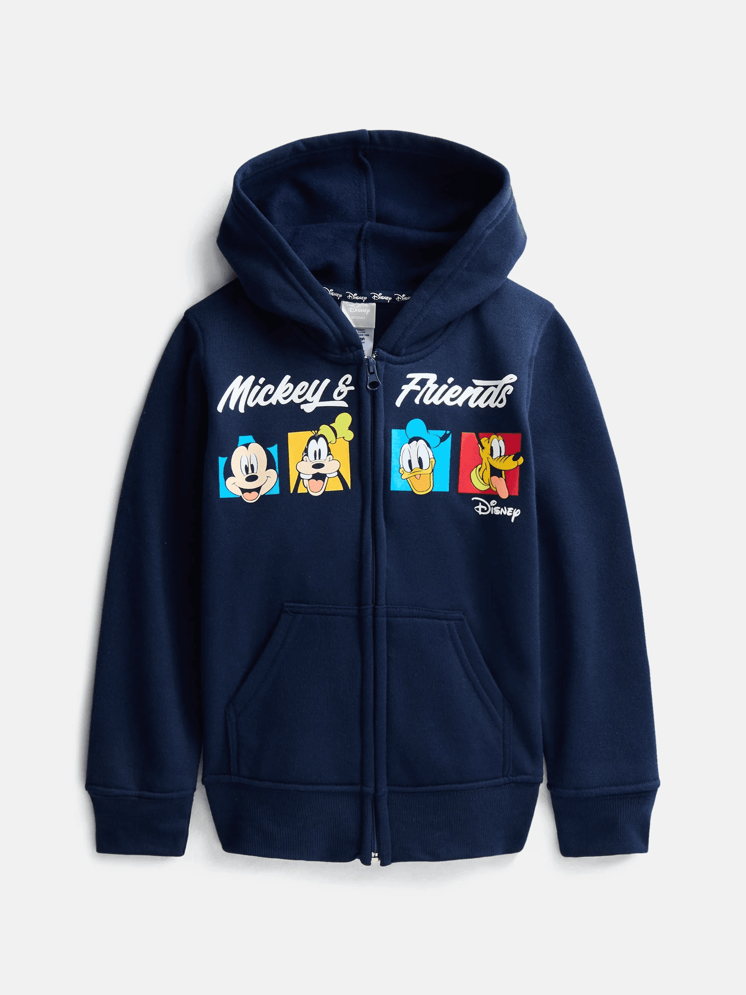 Disney Boys' Mickey Mouse and Friends Zip Front Hoodie With Long Sleeves, Sizes XS-XL