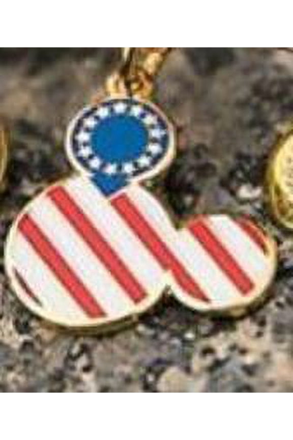 DISNEY MICKEY MOUSE AMERICANA STARS AND STRIPS FLAG GOLD ALEX AND ANI BRACELET