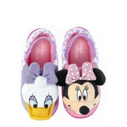 DISNEY PIXAR TOY STORY Minnie Mouse and Daisy Duck Toddler Girls' 3D Character Slippers with Back Strap