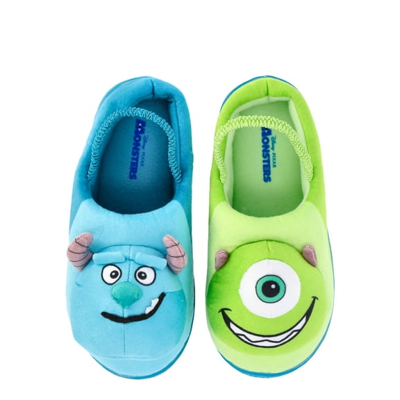 Disney Monsters Inc. Toddler Boys' 3D Character Slippers with Back Strap