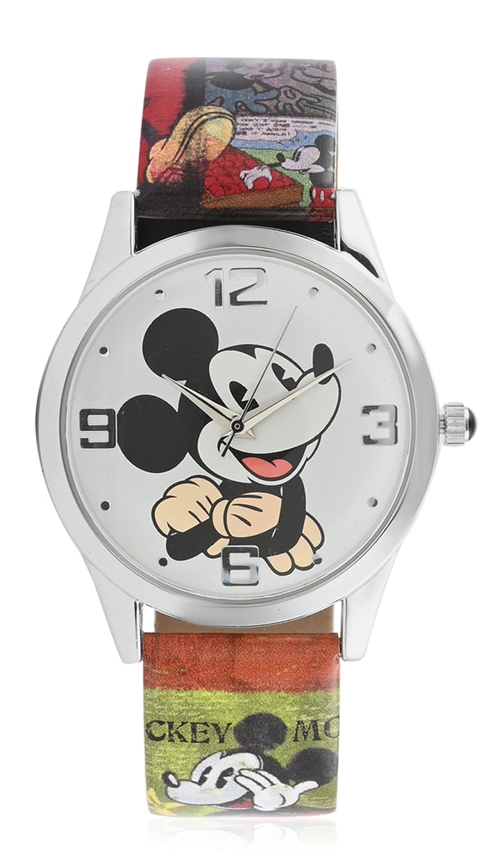 DISNEY Mickey Mouse Large Face Green Brown Comic Printed DISNEY Mickey Mouse Large Face Green Brown Comic Printed