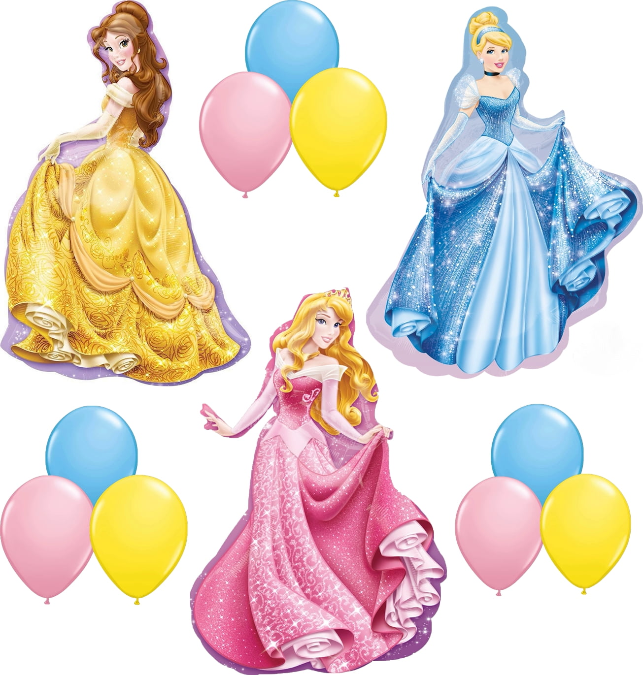LGP DISNEY PRINCESS BALLOonS SET sleeping beauty belle cinderella party birthday