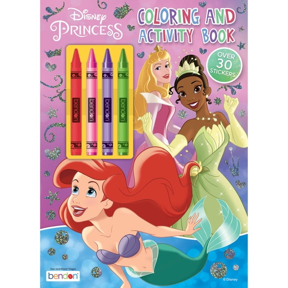 Disney Princess 48-Page Coloring and Activity Book with 4 Crayons (Paperback)
