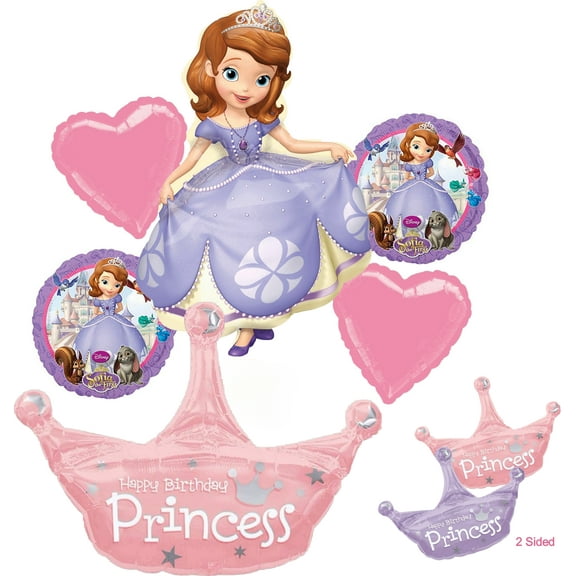 DISNEY PRINCESS SOFIA THE 1ST BIRTHDAY PARTY BALLOONS BOUQUET DECORATIONS SUPPLIES (INCLUDES 6 BALLOONS) SOPHIA THE FIRST Anagram