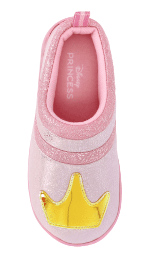 Disney Princess Toddler Girls' Shimmering Crown Slippers