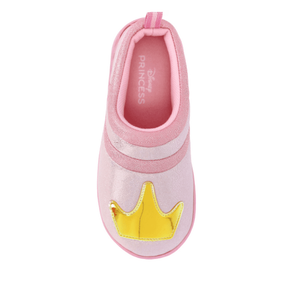 Disney Princess Toddler Girls' Shimmering Crown Slippers