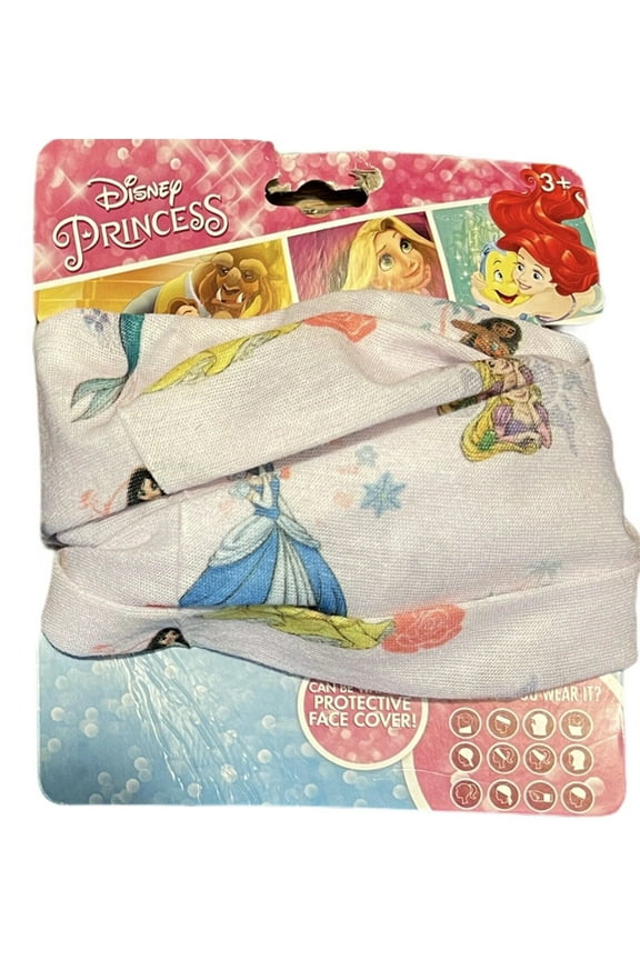 DISNEY Princess Face Mask Bandana Neck Gaiter Protective Face Cover Children 3+