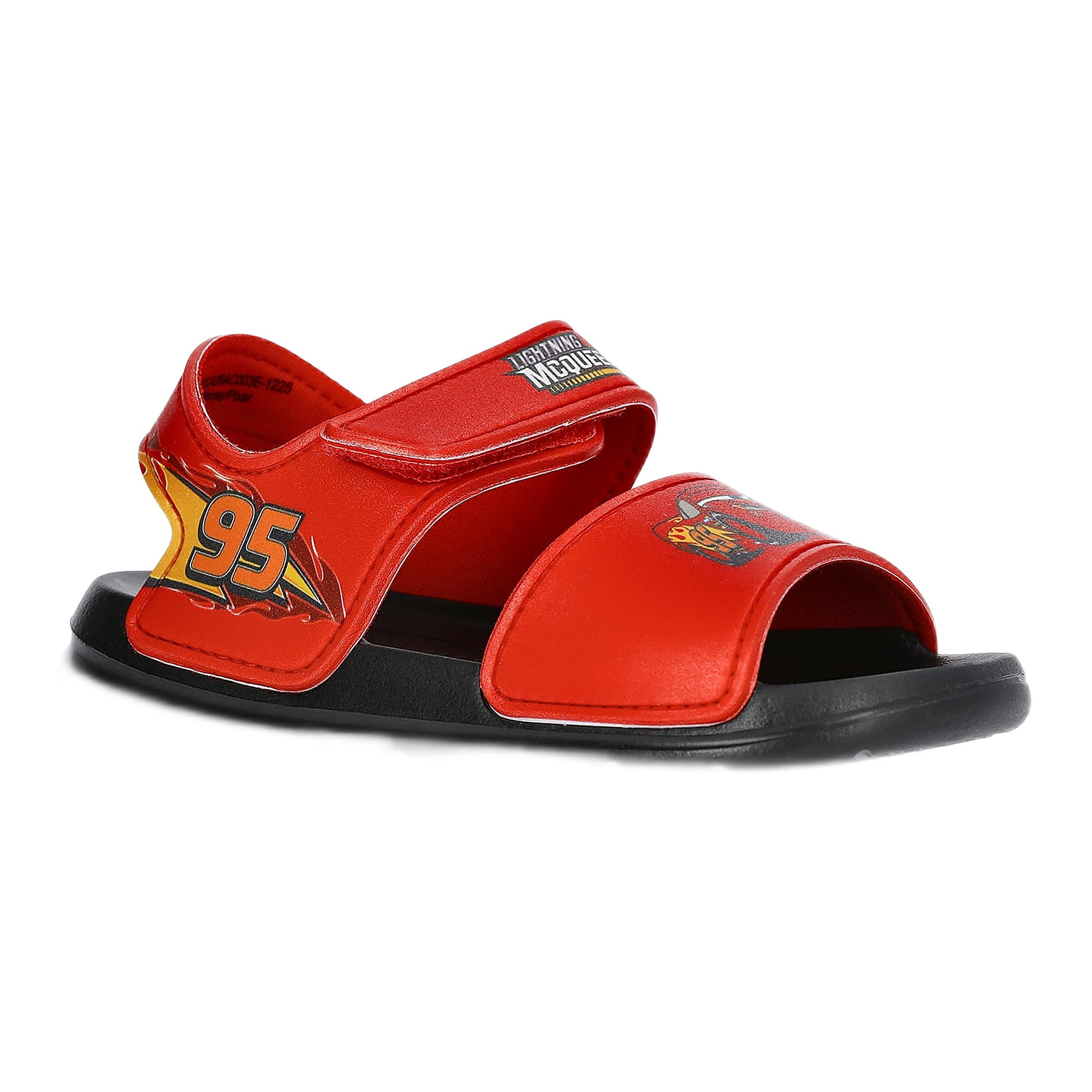 Disney Pixar Cars Lightning McQueen Toddler Boys Single Strap Sandals