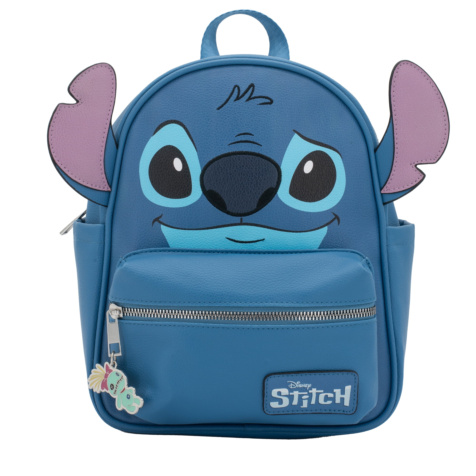 DISNEY Stitch Big Face Mini PU Backpack Purse Shoulder Bag with Epoxy Filled Metal Scrump Charm 10 5 Inch Adjustable Straps Faux Leather dff862ed f5a0 4395 91aa bddd988c5fbd.39007061376df6af76f0eed3323d7a43