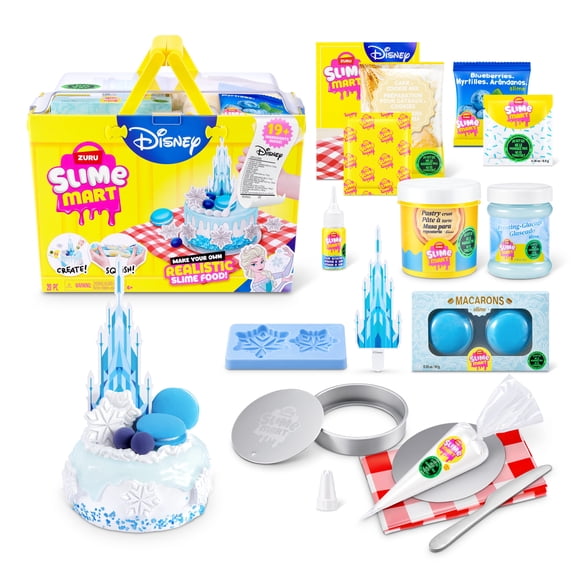 Slime Mart Disney Basket DIY Moana & Frozen by ZURU - Realistic Play Food Themed DIY Slime Kit for Kids Ages 6+