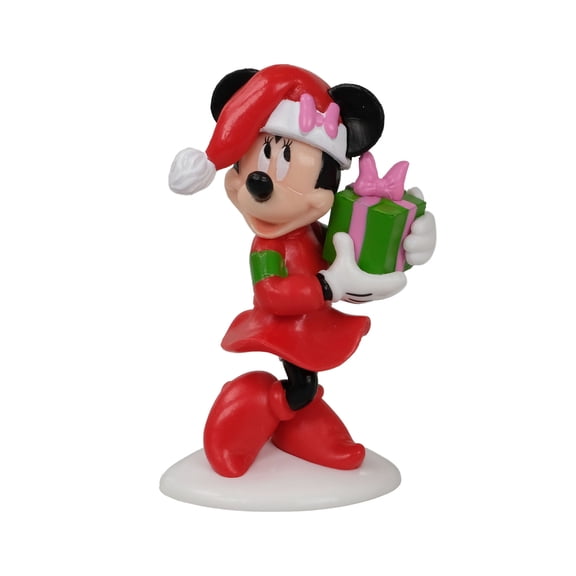 Disney Minnie Mouse Tabletop Figurine in Santa Outfit