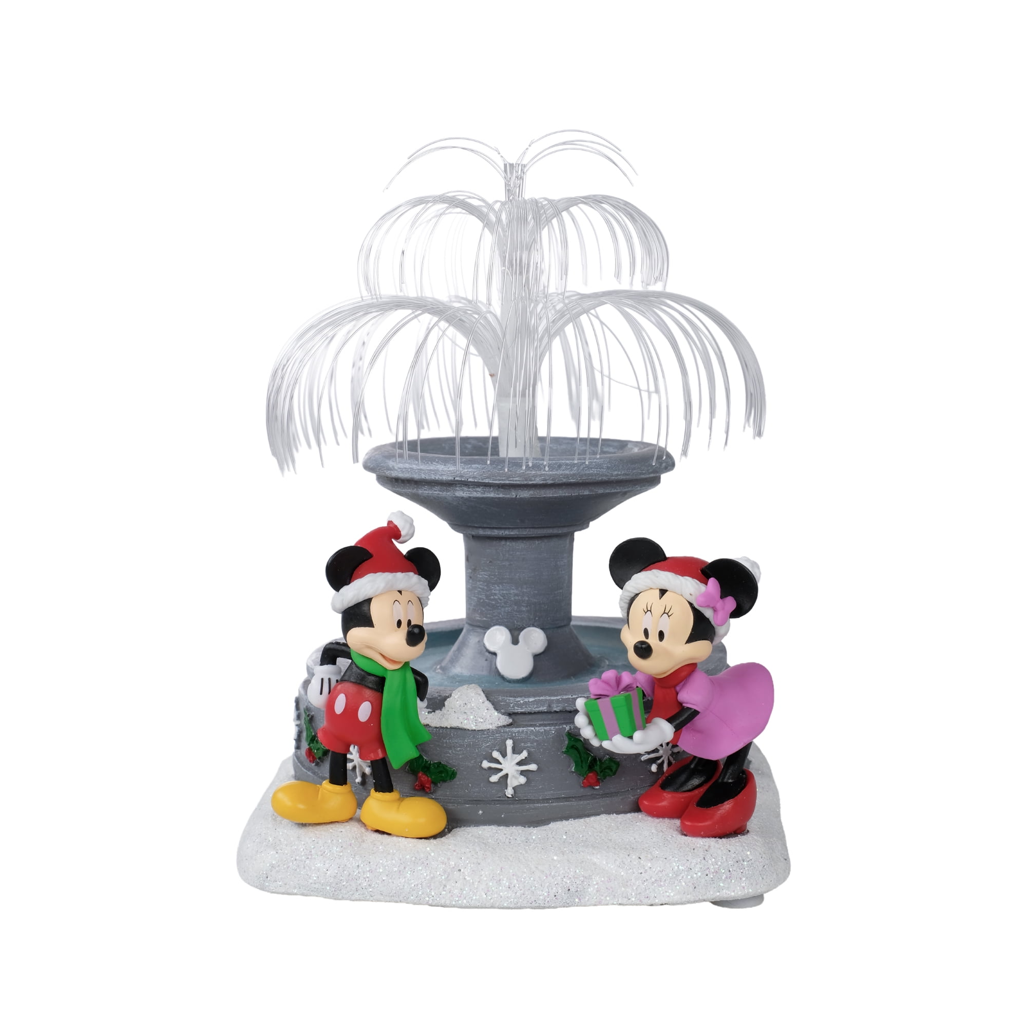 Disney Mickey & Minnie Light‑Up Fountain Village Piece