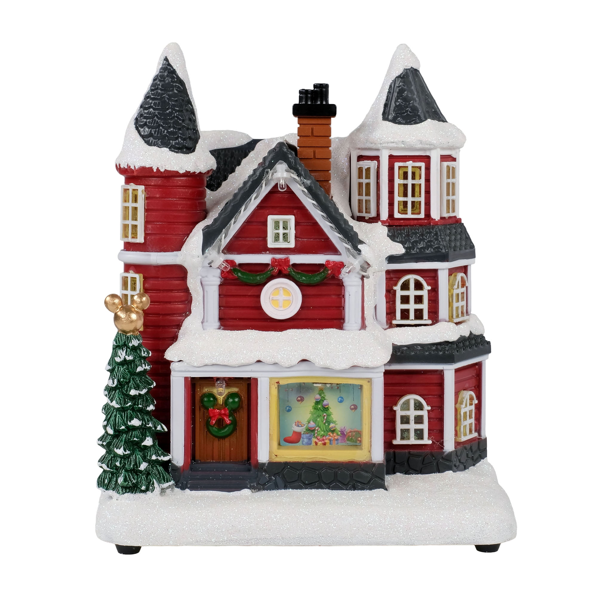 Disney Light‑Up & Sound Victorian Christmas Village House Tabletop Holiday Building