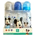 thumbnail image 1 of BABY BOTTLE SET 3 - BOYS 253 - MICKEY MOUSE CIRCLE - DISNEY - 9 oz BPA FREE, 1 of 1