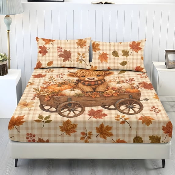 DISNIMO 3 Pcs Queen Size Bedding Set 1 Fitted Sheet & 2 Pillowcases, 3 ...