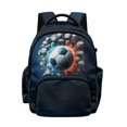 thumbnail image 1 of DISNIMO 3D Soccer Ball Print Kids Backpack for Boys 17 Inch Lightweight School Bookbag with Adjustable Straps Large Capacity Backpack for Primary Middle Students, Back to School Supplies, 1 of 7