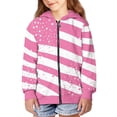 thumbnail image 1 of DISNIMO American Flag Hoodie Girls Pink Hoodies Zip Up for Teen Girls Sweatshirts Size 11-13 Sweatshirt Hoodie Kids Zipper Jacket Boys Jackets 4th of July Hoodies with Pockets Children Clothing, 1 of 7